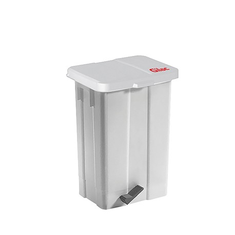 Pedal garbage can 50 l white cover