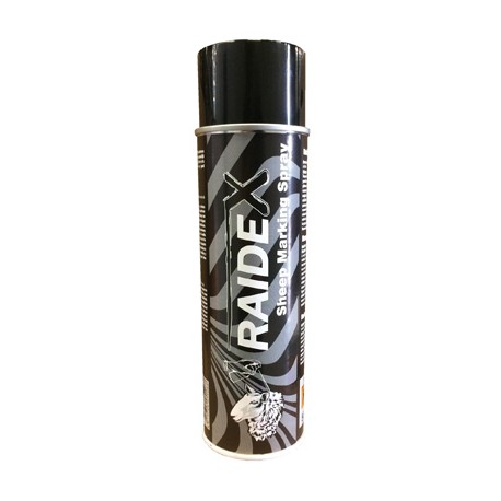 Aerosol marcado negro raidex