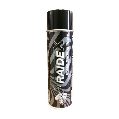 Black aerosol spray raidex 