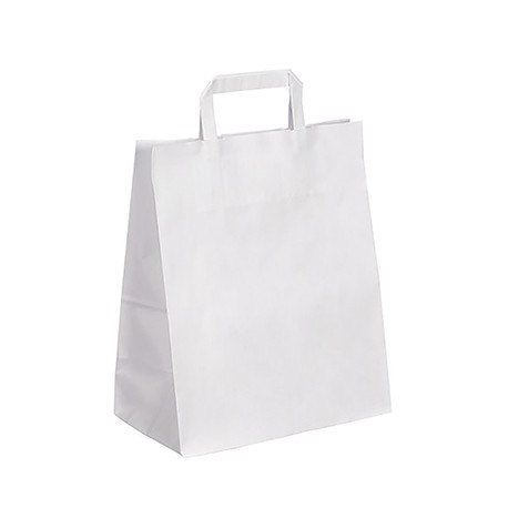 White kraft bag with flat handles