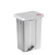 Pedal garbage can 50 l white cover