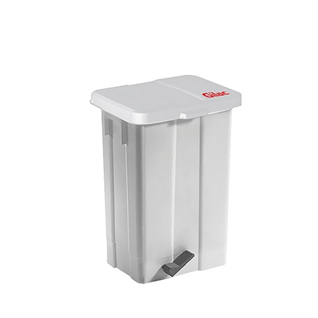 Cubo de pedal 50 l tapa blanca