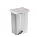 Cubo de pedal 50 l tapa blanca