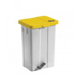 Pedal garbage can 50 l yellow cover