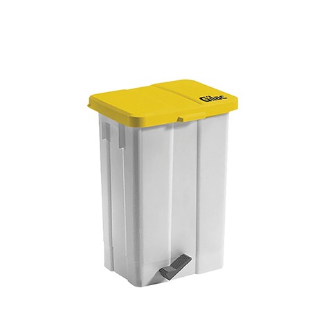 Pedal garbage can 50 l yellow cover