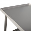 Folding stainless steel draining table