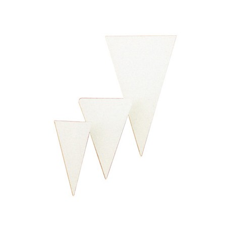 Neutral market stall label triangle 6x3cm (100)