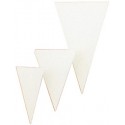 Neutral market stall label triangle 6x3cm (100)