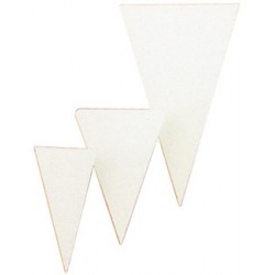 Neutral market stall label triangle 6x4cm (100)