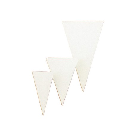 Neutral market stall label triangle 6x4cm (100)