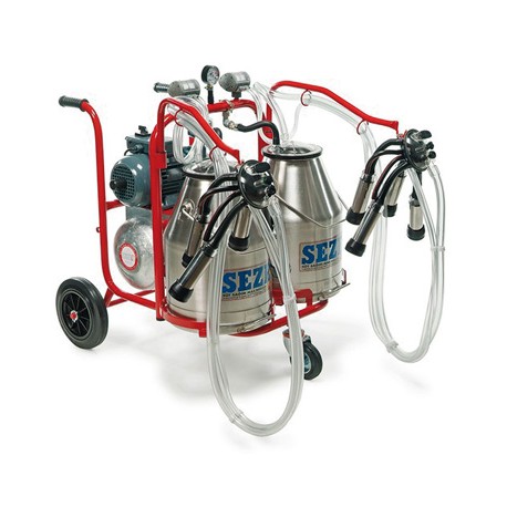 Milking trolley cow - 2 pots/ 2 clusters