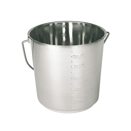 Stainless steel bucket 12.3l