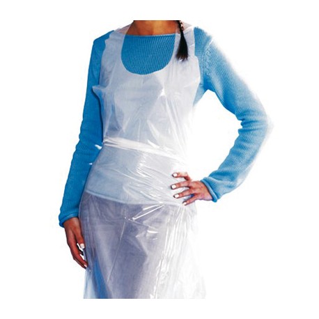 Disposable white apron 