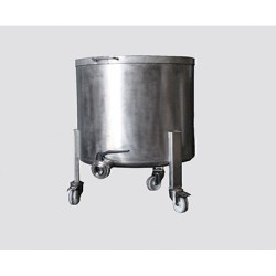 Stainless steel cauldron 300l with wheels